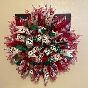 Handmade Christmas Snowman Wreth